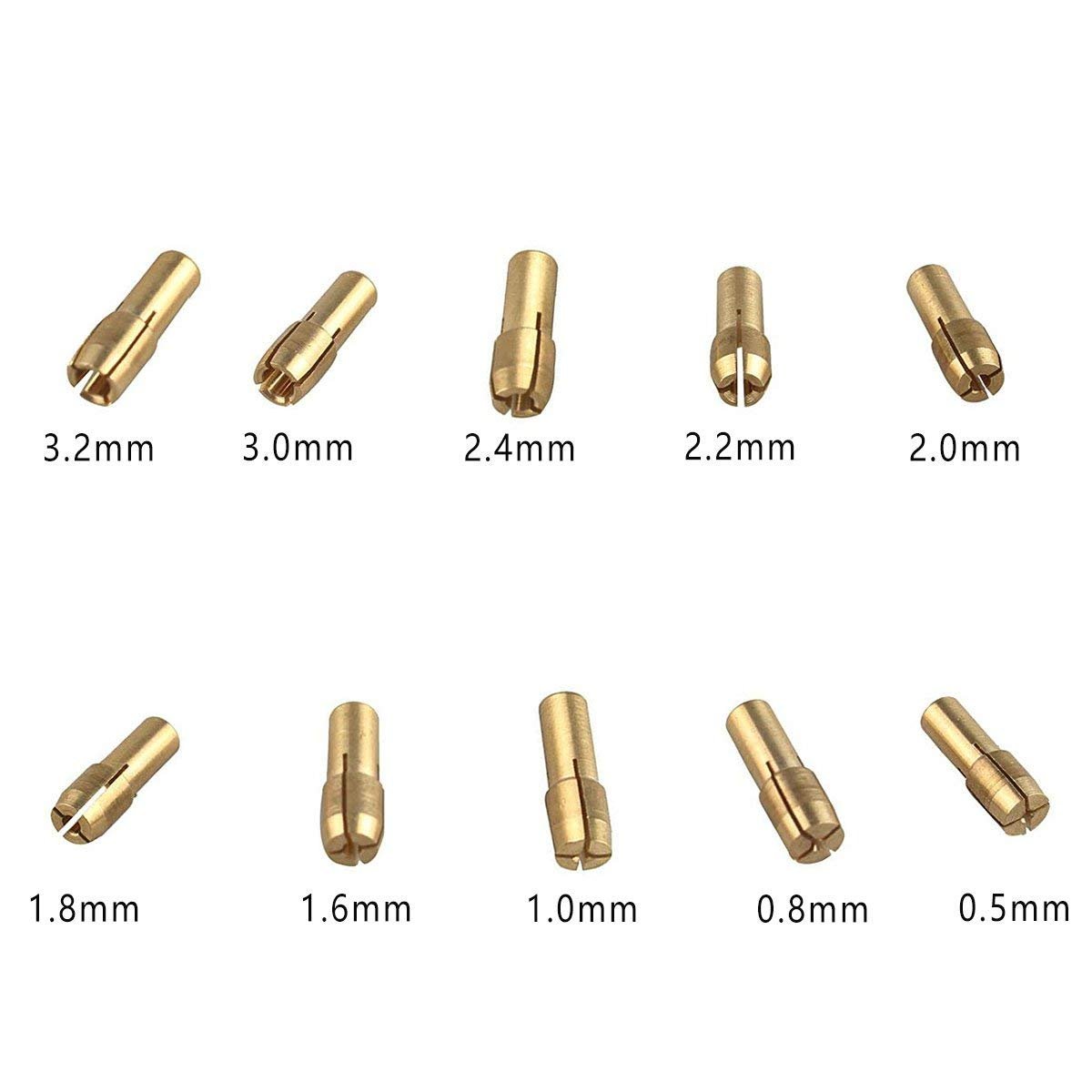 10 Pz Punte Per Trapano Colletto In Ottone 0,5-3,2 Mm - Foto 14