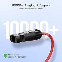 Vista 5 de Conectores solares de Bateria Power 30A en Y-Rama, cable adaptador paralelo de panel solar, conectores de cable de panel solar en par para panel