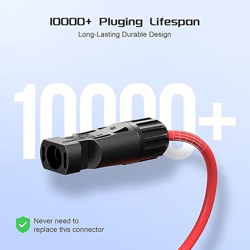 Miniatura 5 de Bateria Power Conectores solares de 30 A, cable de rama en Y, adaptador paralelo de cable solar en par para panel solar (1 MFF+1 FMM)..