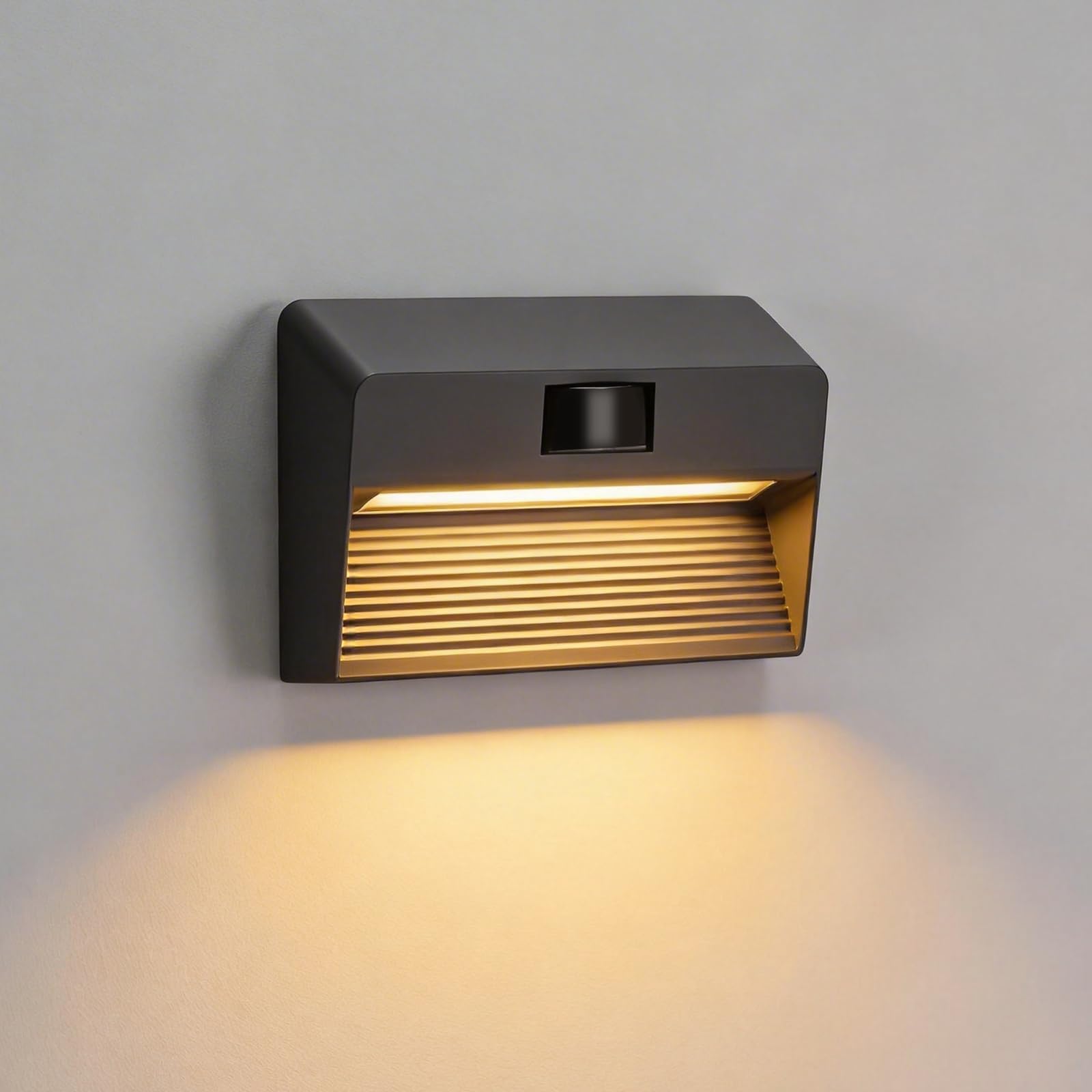 Dandray Indoor and Outdoor Light with Motion Sensor,Step Light Mains Powered,Aluminum, Warm White 3000K, IP54,Staircase Light for Stairs, Corridors, Deck, Pathway, Garden, Park,