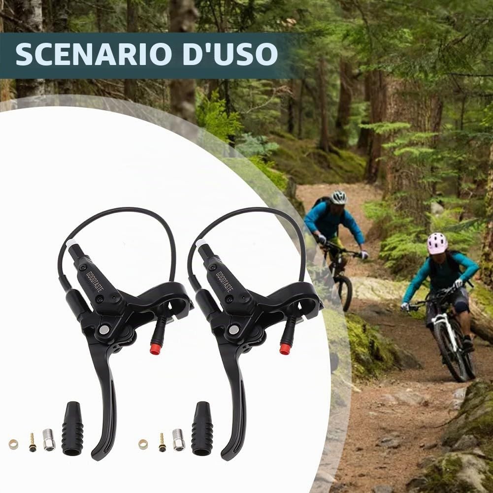Leva del freno a 2 pin, funzione di spegnimento della maniglia del freno, impermeabile, accessorio per bici elettriche (sinistra)