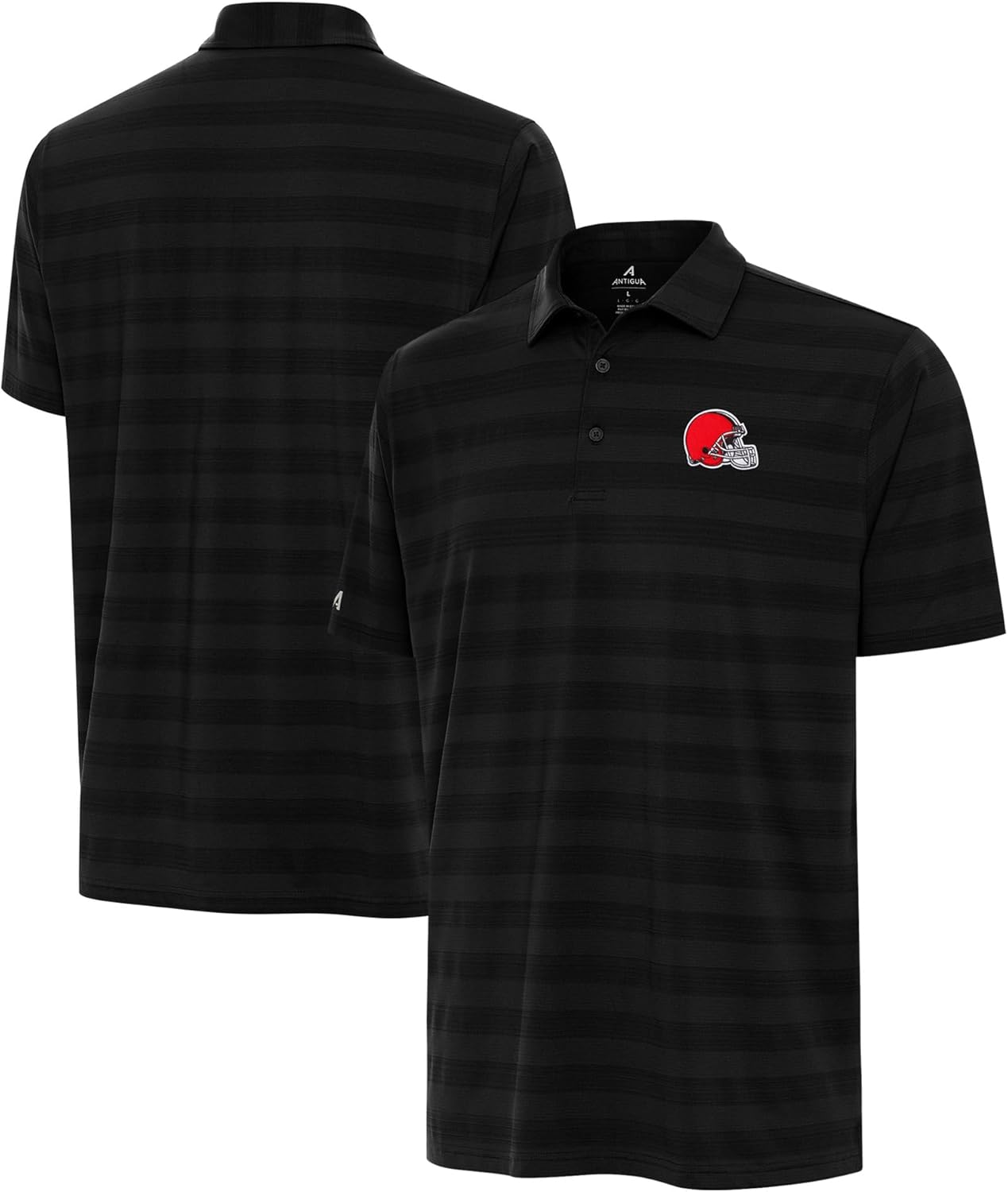 Antigua Men's Black Cleveland Browns Big & Tall Tunnel Polo