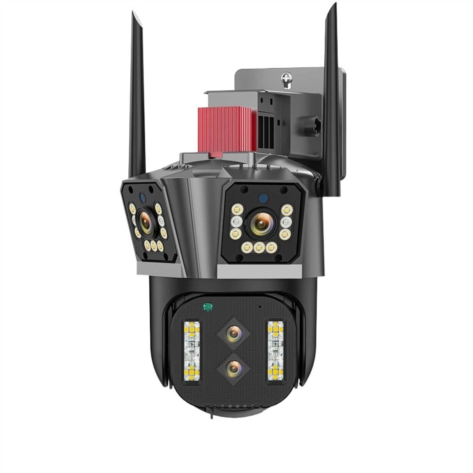 CVFRDD 6K HD IP Camera Outdoor 10X Zoom PTZ Camera Four Lens Three Dual Screen 5K 12MP 16MP Auto Tracking Video Surveillance(6K NO TF Card)