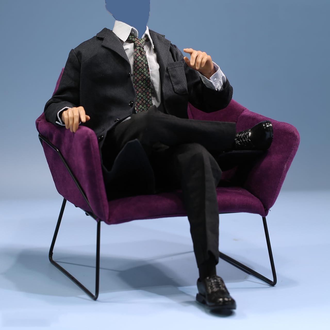 Fremego 1/6 Scale Male Clothes, Men's Long Suit Windbreaker Coat Shirt Pants Outfit Clothing for 12inch Male Action Figure Body (Gray Suit)