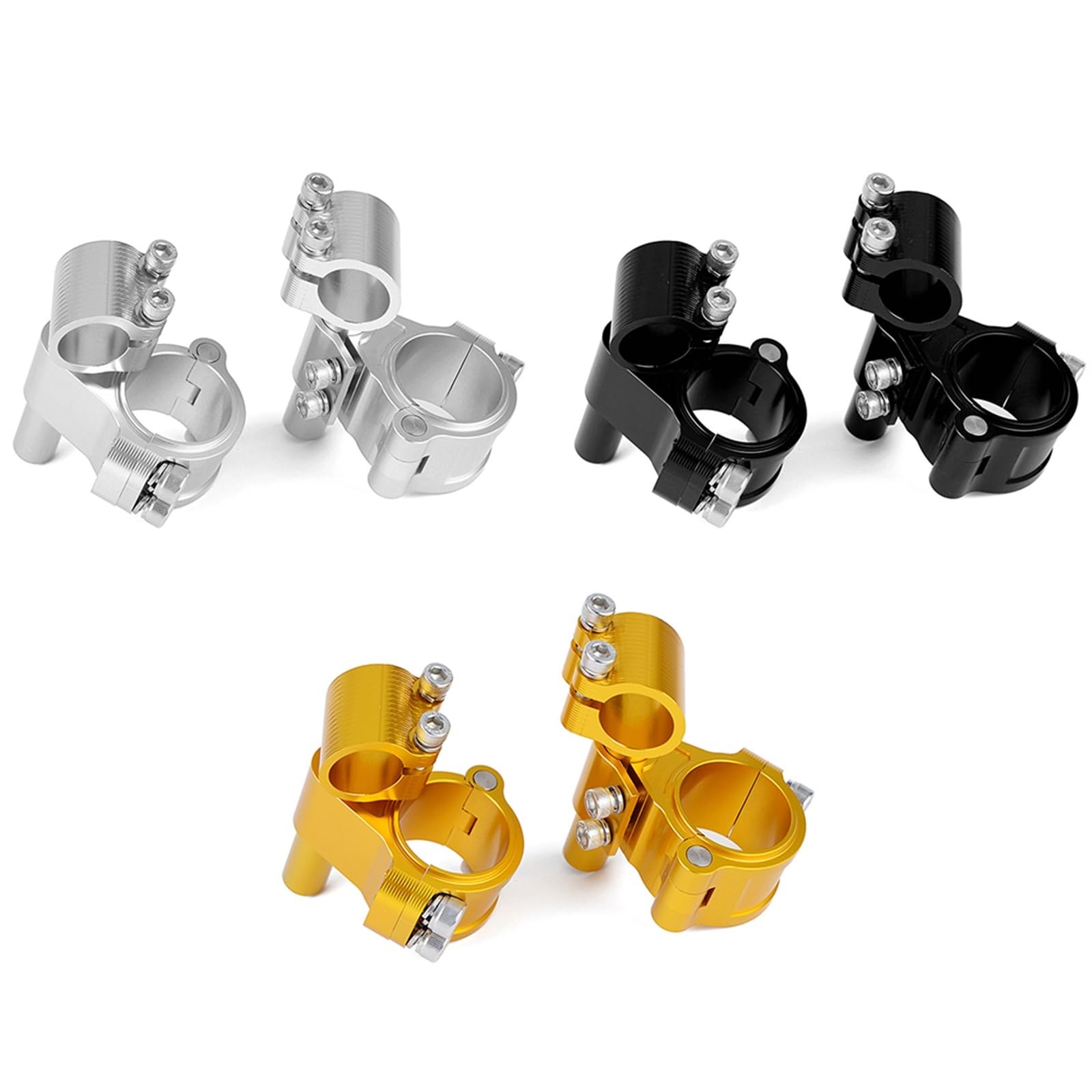 Rialzi Manubrio Moto Universale 37mm 45mm 51mm 52mm 58mm Riser Da Corsa Per Motocicli CNC Manubrio Motocicletta Riser (Misurare : Black 37mm)