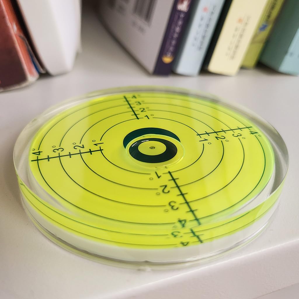 Bullseye - Indicador magnético circular redondo de nivel de burbuja para autocaravana, gran espíritu, camper, ojo de toro, maquinista de precisión, poste magnético, herramienta de