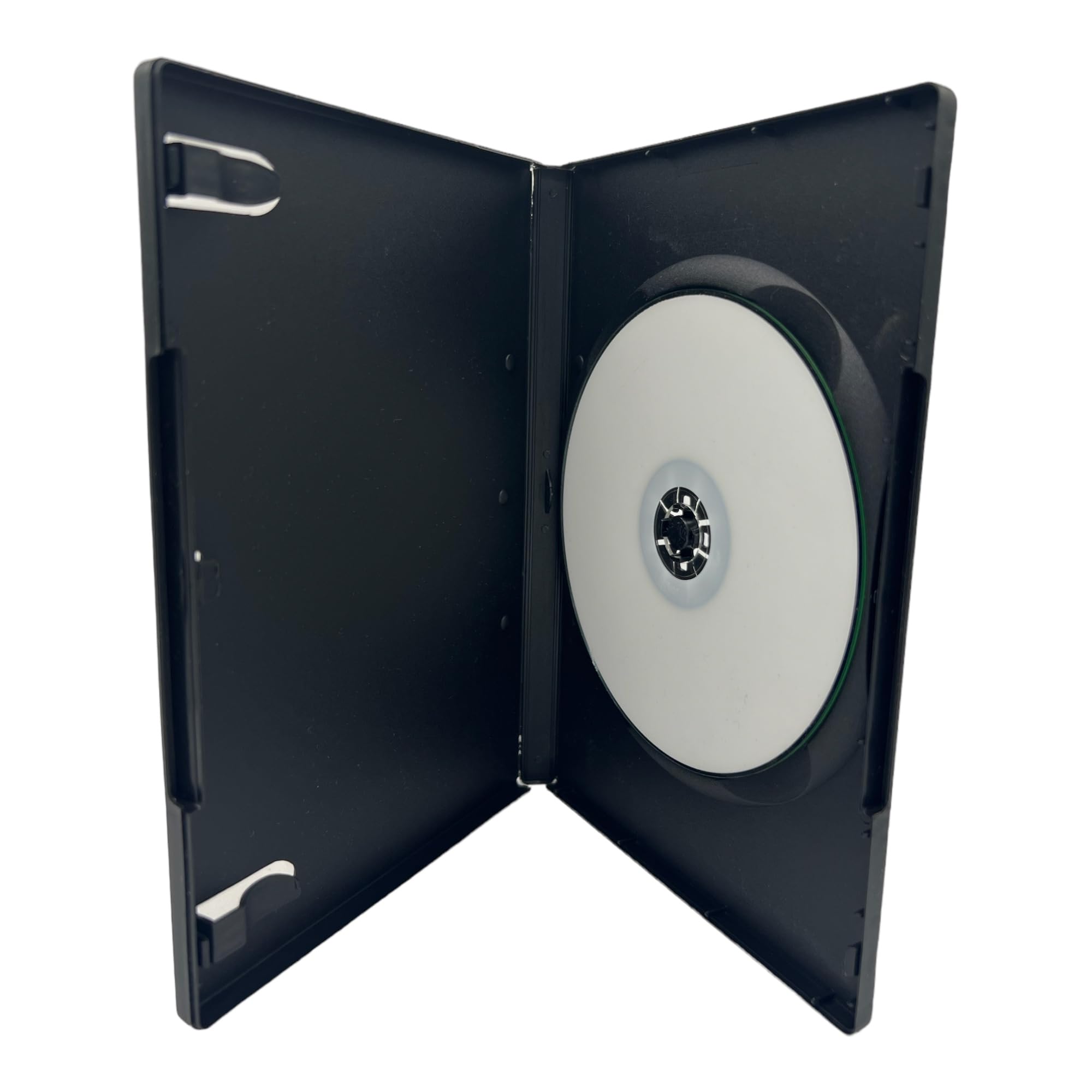 Lot de 100 boîtiers Noirs pour disques DVD, CD et Blu-Ray avec Dos de 14 mm, Clips pour livret et Pochette extérieure pour Incrustation d'illustrations