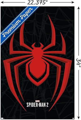 Miniatura 3 de Trends International Marvel's Spider-Man 2 - Póster de pared con icono de Miles Morales, 22.37 x 34.00 pulgadas, paquete de póster y clip prémium