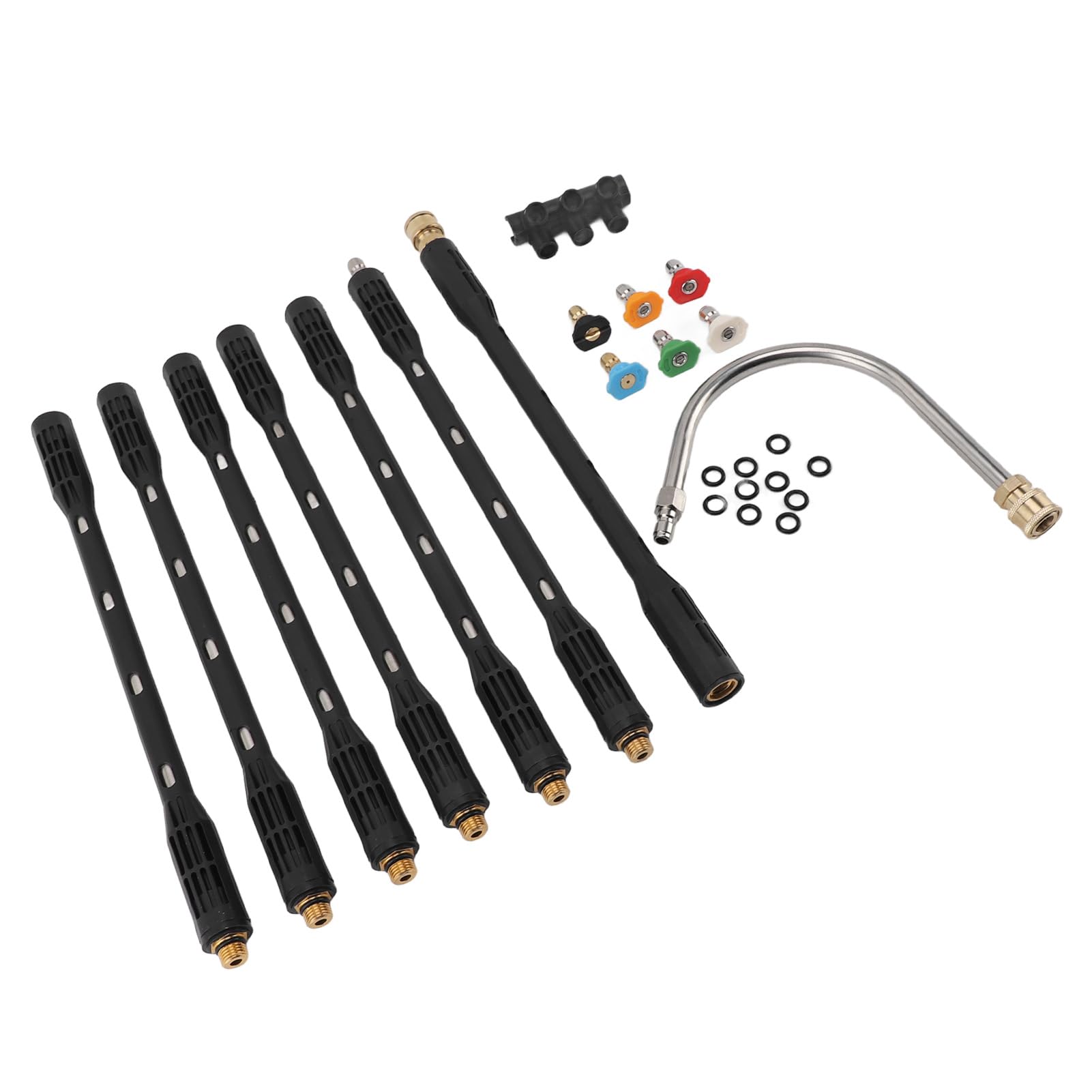 Varitas de Extensión para Limpieza de Canalones, Lanza de Lavado a Presión de Acero Inoxidable a Prueba de Fugas, Fácil de Usar, Conector de 1/4 de Pulgada para Limpieza de Techos