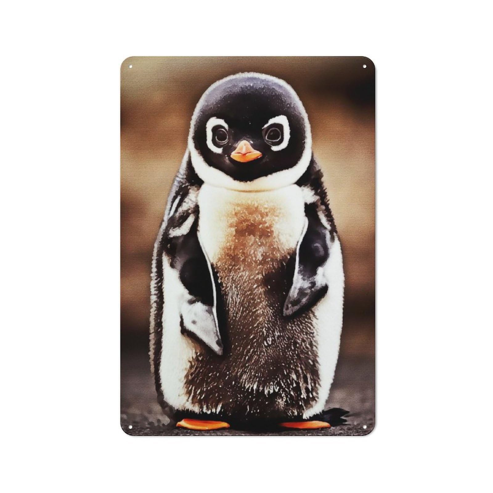 Everyday Abstract Penguin Metal Gift Sign 30x20cm, Room Wall Plaque for Home, Shop, Pub Or Studio Wall