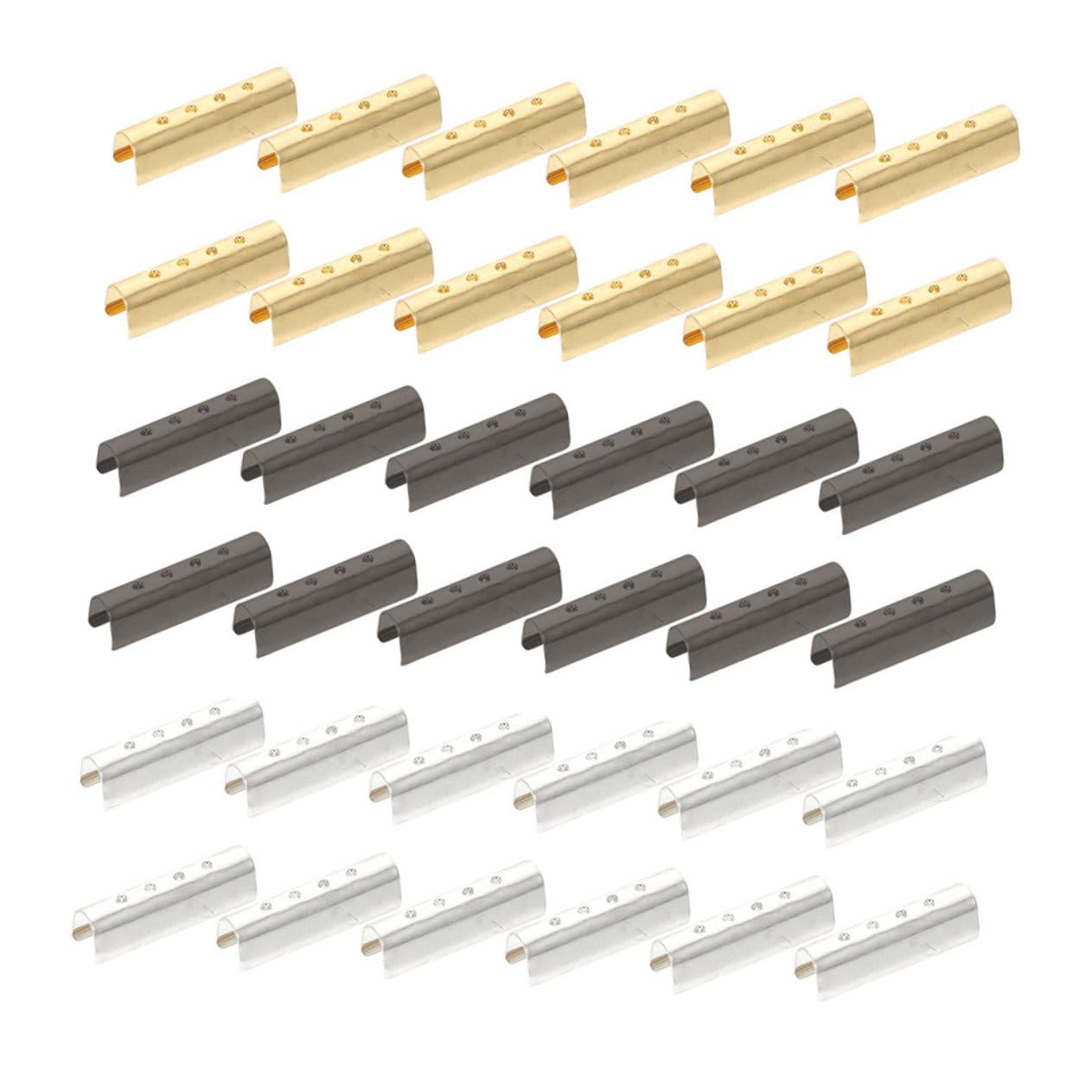 FOMIYES 120 Pcs Metal Shoelace Tip Heads 4mm*20mm Copper Shoe Lace Caps Practical Metal Lace Ends for Repair Accessories