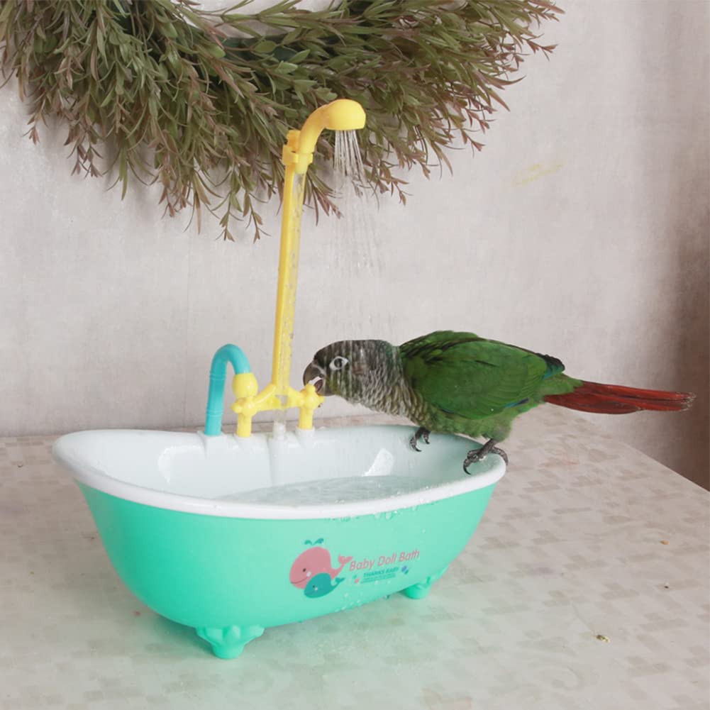 Petlex Bird Bathtub Parrot Bath Fountain Indoor Automatic Bathtub with Faucet Bird Bath Shower Bird Bathing Tub for Parakeet Conure Budgie Cockatiel Lovebird - image 5