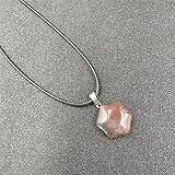 Collane Ciondolo di Pietra Naturale da Donna A Forma di Fiore Agata Indiana Collana in Pietra Naturale Chakra all-Match Cristallo Curativo Collana con Ciondolo in Pietra Preziosa Gioielli Regalo di