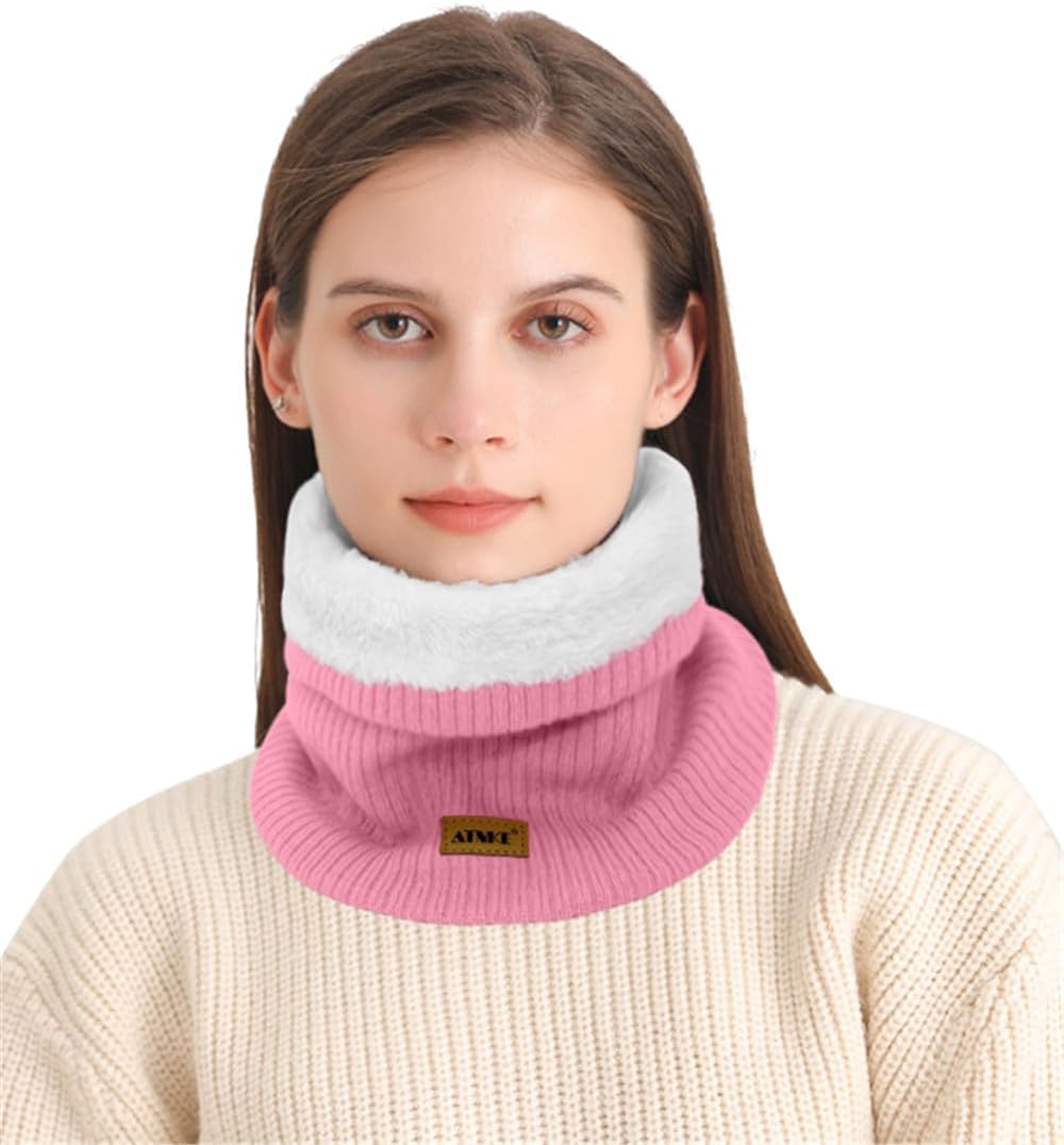 ATNKE Warm Neck Gaiters for Men and Women Double Layer Fleece Lined Thicken Windproof Scarves Dust Winter Ski Mask Scarf - Image 5