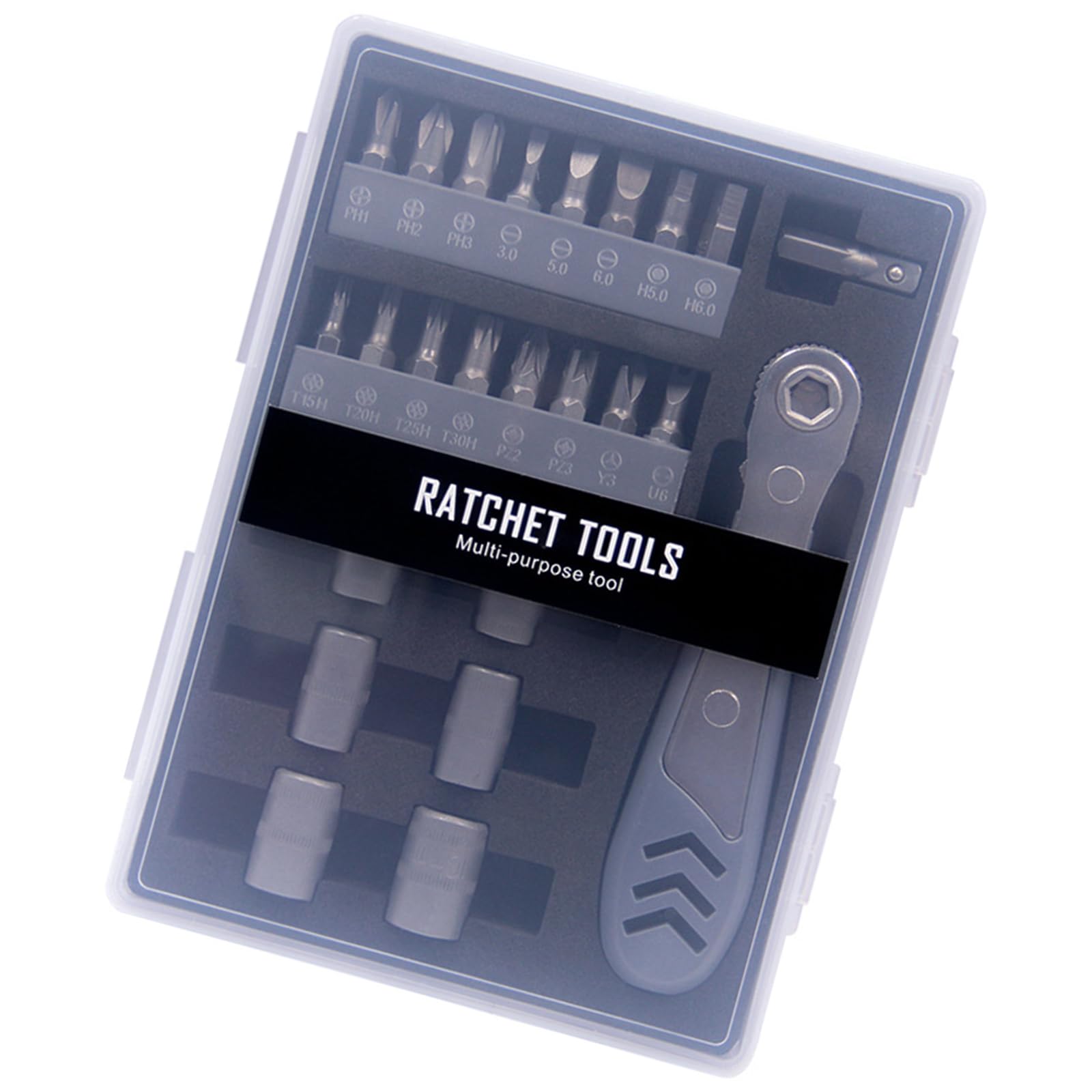 Tsophreniq Professional Ratcheting Screwdriver Set With Bit Compactly Storage Case Universally Compatibility For Repairs Ratcheting Screwdriver Set