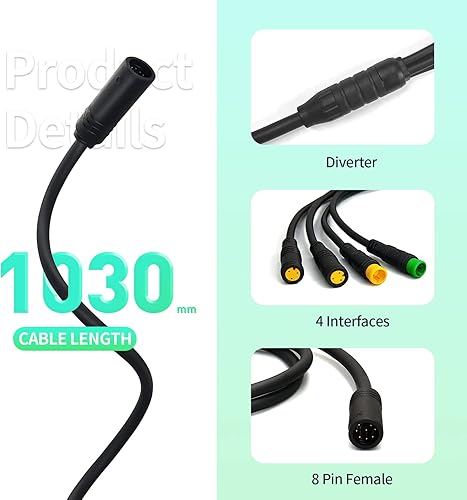 Miniatura 3 de Ebike BBSHD 1T4 Controlador de cable impermeable Ebrake Pantalla del acelerador para BBS01 BBS02 Mid Motor Drive E-Bike Accesorios de conversión