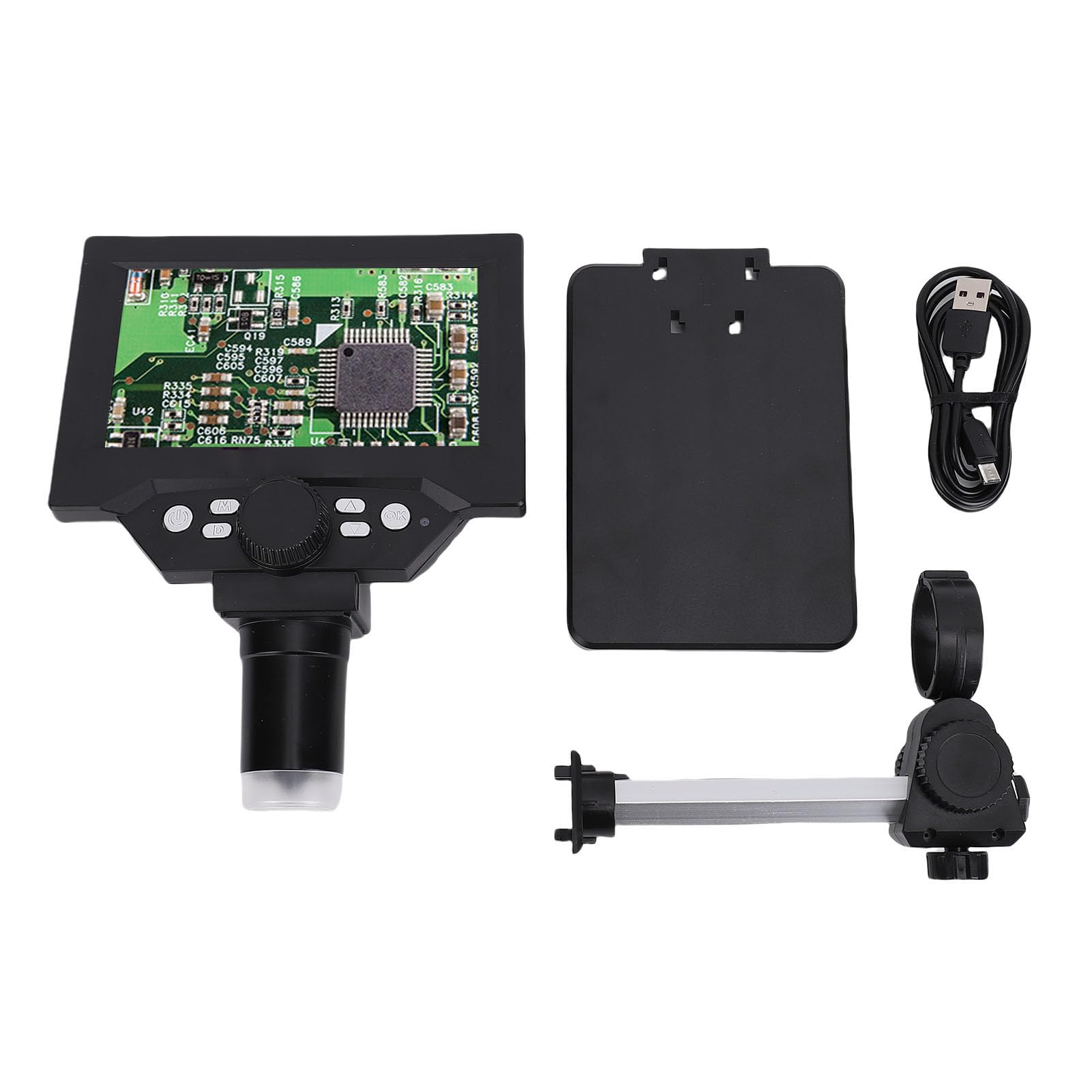 Jectse Mikroskop Cyfrowy, 1080p 1000x Electronic Microscope Every, 5,5 -calowe Mikroskopy Lutownicze z 8 światłami LED, do Naprawy Elektroniki dla Systemu OS X 11.0