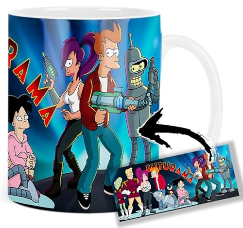 MasTazas Futurama Bender Philip J. Fry Turanga Leela Zapp Brannigan Taza Ceramica Mug