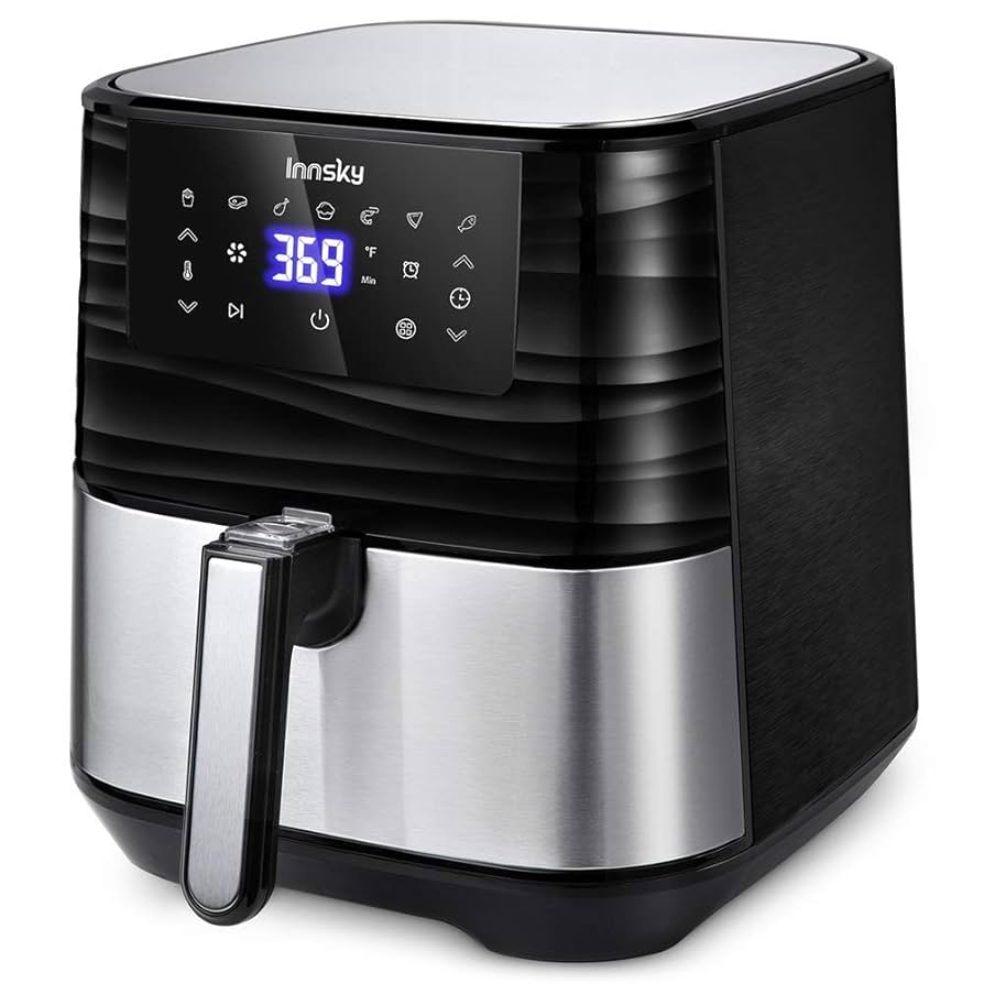 Innsky Air Fryer XL, 5.8QT 1700W Electric Stainless Steel