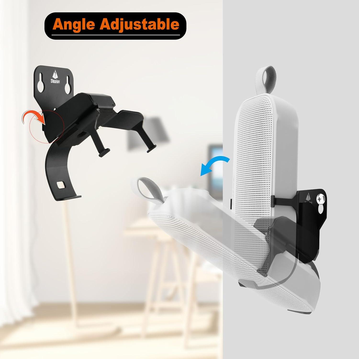 TXEsign Wall Speaker Mount for Bose SoundLink Flex/Bose New SoundLink Flex 2nd Gen, Metal Wall/Ceiling Mount Angle Adjustable Speaker Bracket Holder - Image 3