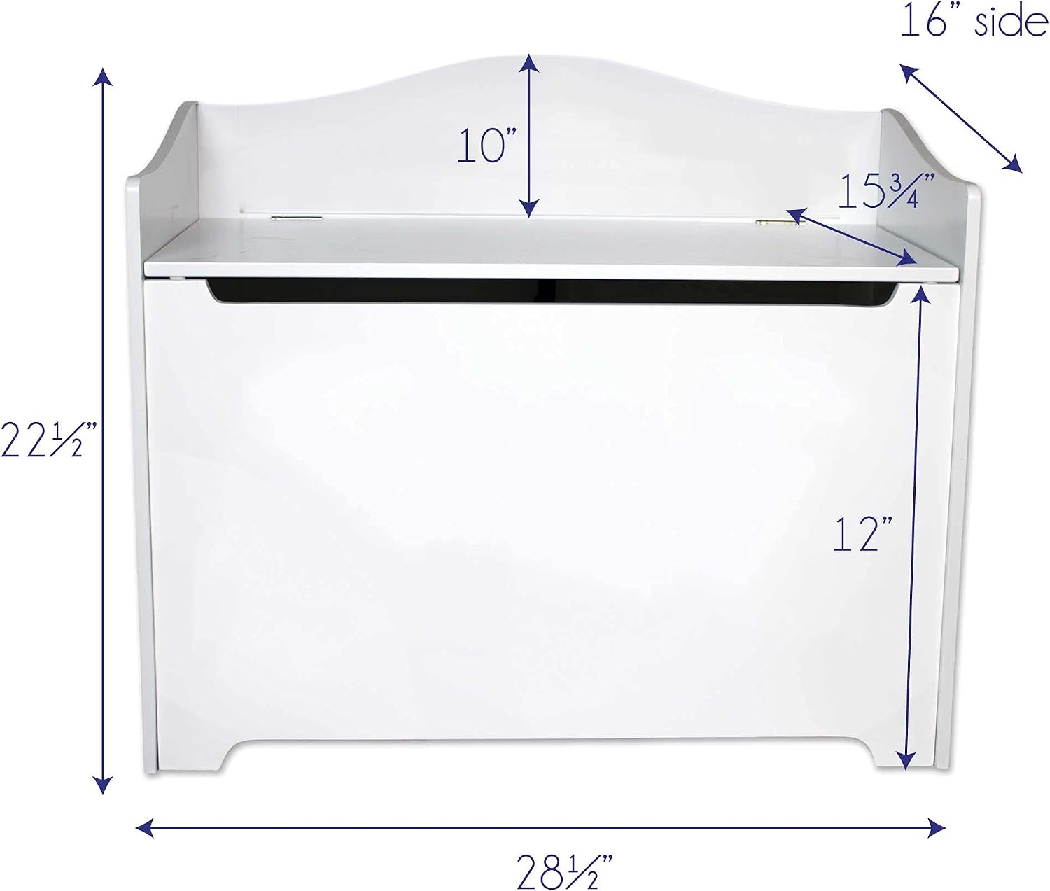 My Bambino Personalized Brunette Ballerina Toy Box Bench for Girls Ballet White Toy Bin with lid