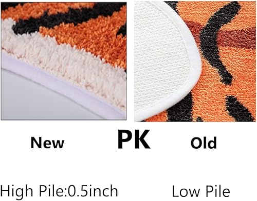 Miniatura 6 de Alfombra con forma de tigre, bonita alfombra de baño de dibujos animados para alfombras de baño, alfombra decorativa con estampado de animales,