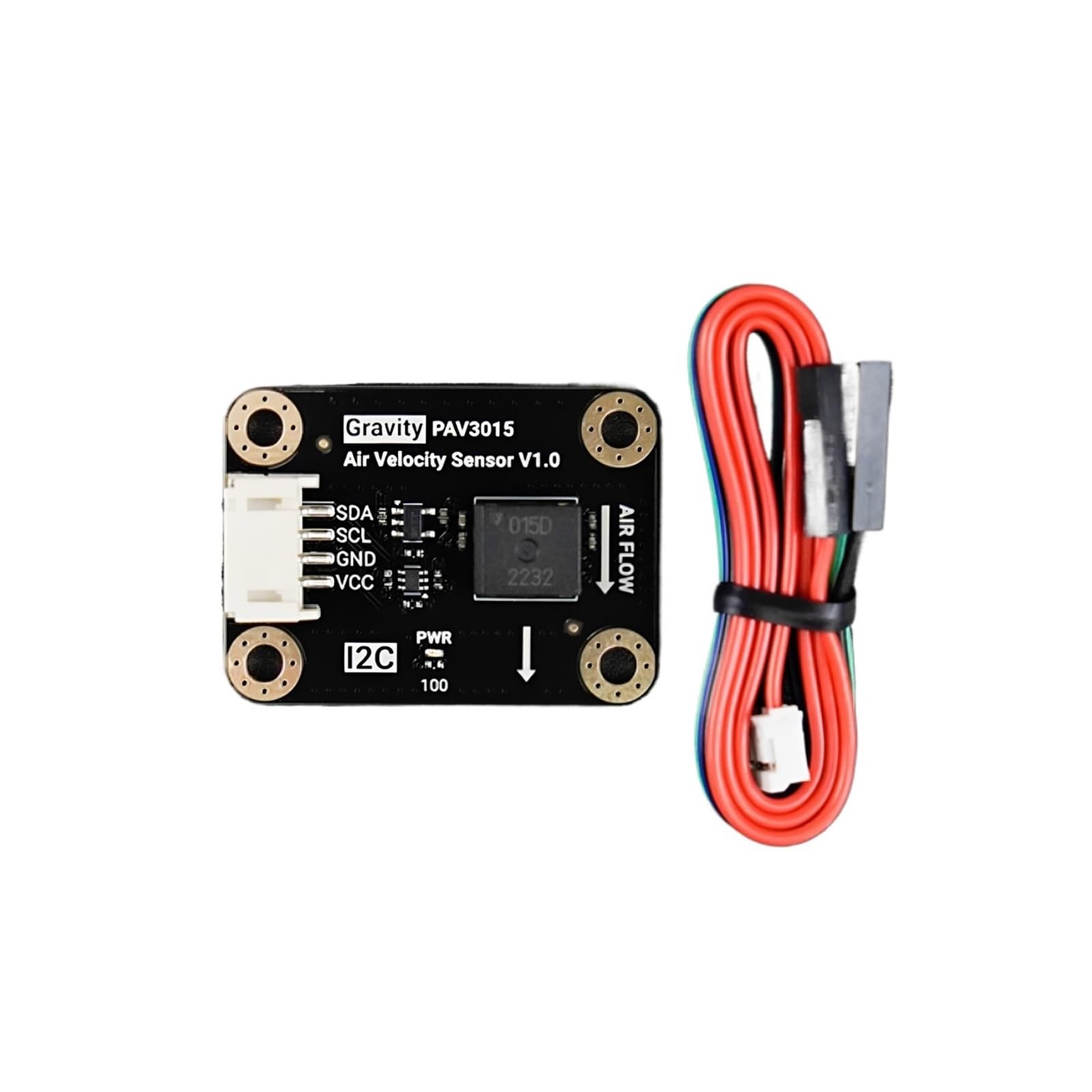 Anemómetro Digital I2C con Sensor de Velocidad del Aire PAV3015