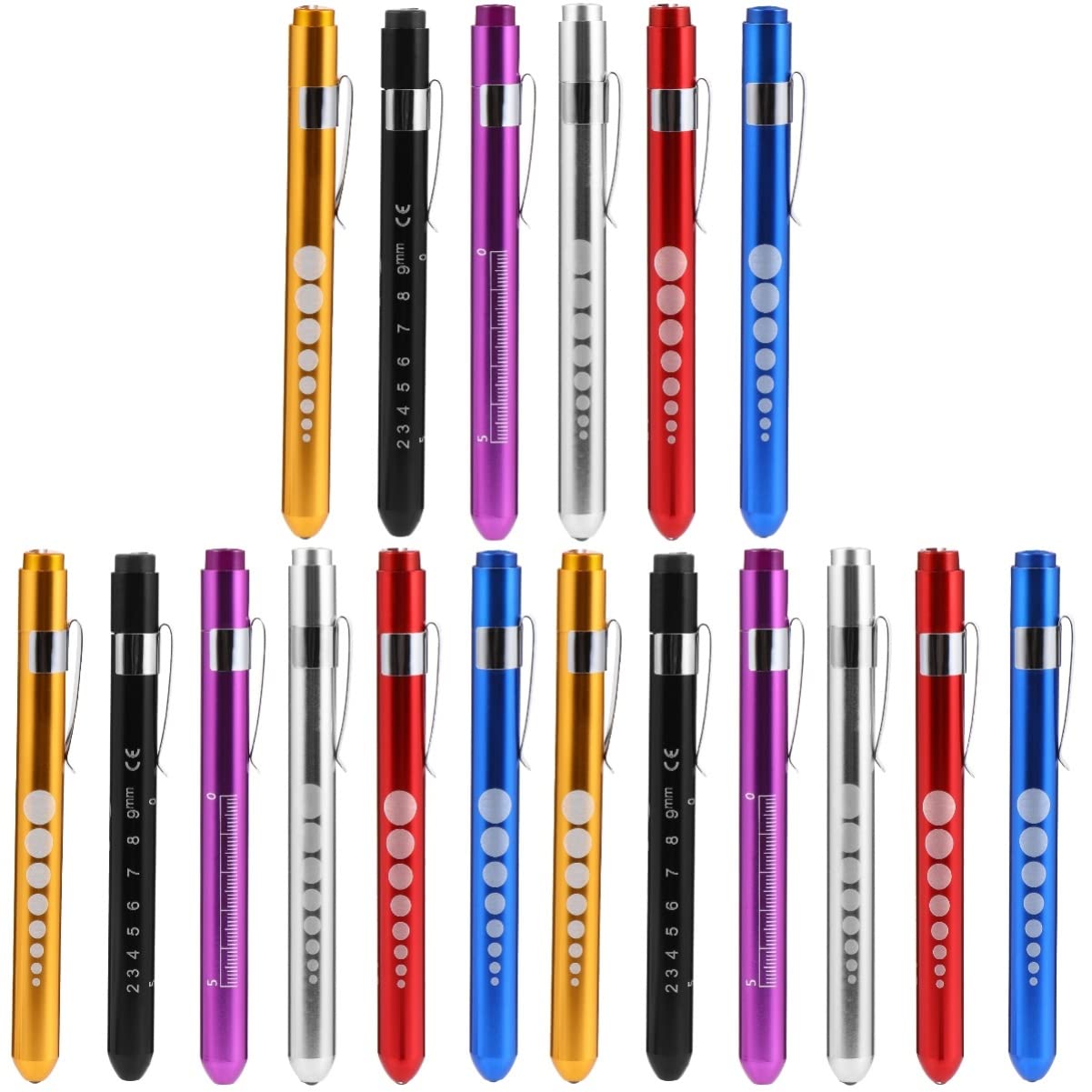 NUOBESTY 18stücke Wiederverwendbare Taschenlampen Mit Gelbem Licht Und Pupillenmessung Für Schüler Und Notfälle Leicht Und Tragbar Für Komfortable Handhabung