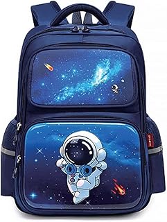 EFARYBALA School Bag For Boys, Kids School Bag for 8-12, Cool And Cute Kids Backpack For School, Blue Astronauts