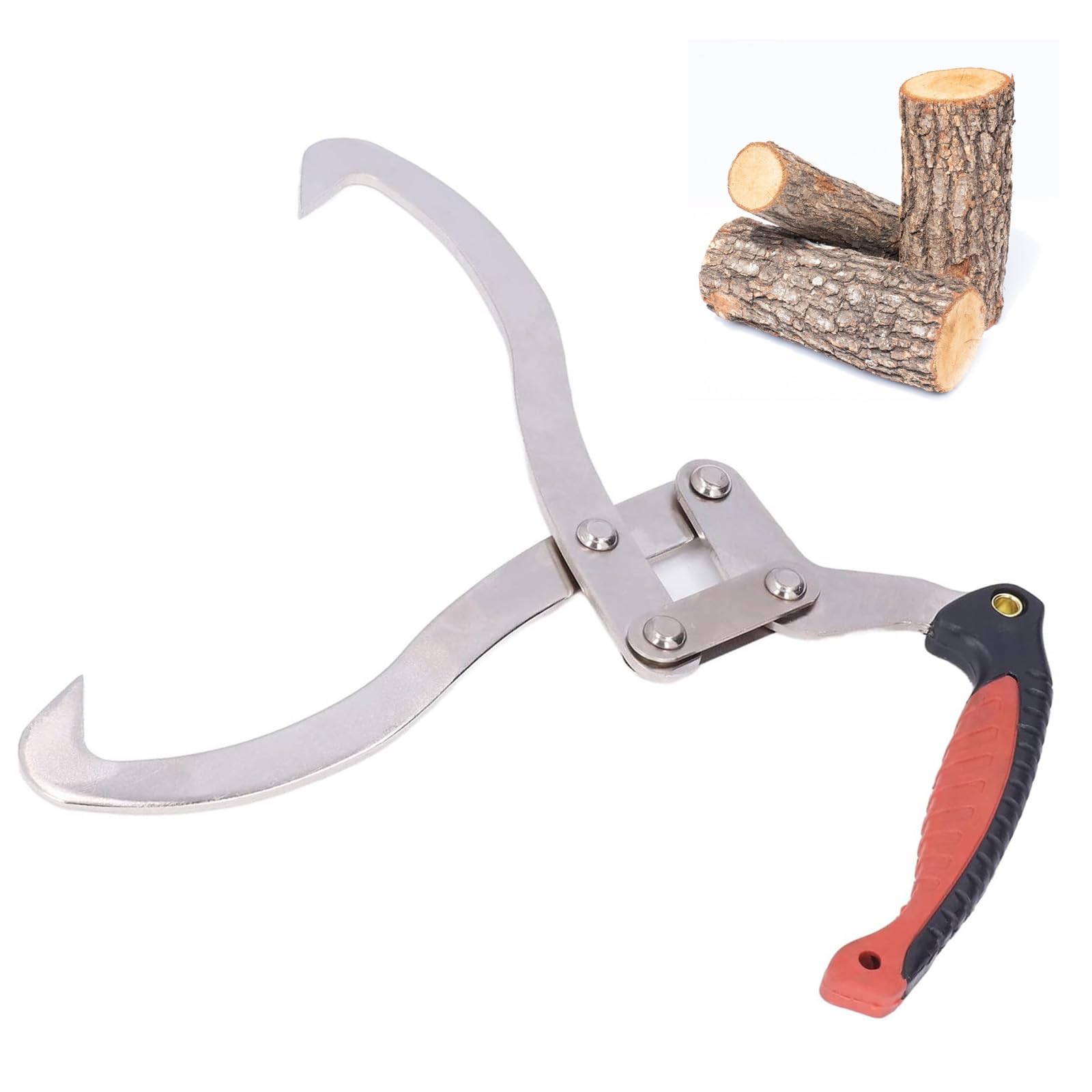 Pinza Per Legno, 12 Pollici Pinza Per Tronchi Gancio Per Sollevamento Tronchi Manuale Per Legno Pinze Forestali Per Tronchi D'Albero Pinze Per Imballare Legno Pinze Per Imballare Da Giardino