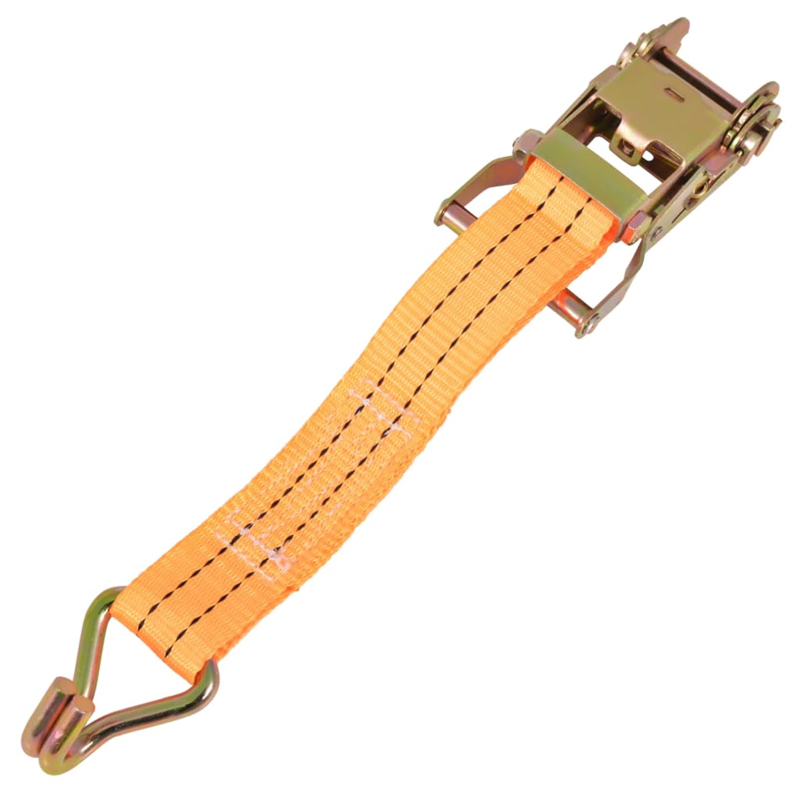 Ratschen-Spanngurte 4 STK. 1 t 6 m × 38 mm orange Polyester EN-12195-2 | Zurrkraft je 1 t, robustes Polyester, EN-12195-2-zertifiziert, mit J-Haken