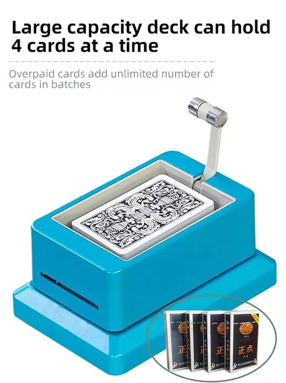 Distribuidor de Cartas Automático Inteligente, Repartidor de Cartas Giratorio, Máquina Automática de Repartidor de Cartas de Póquer para 1-8 Jugadores