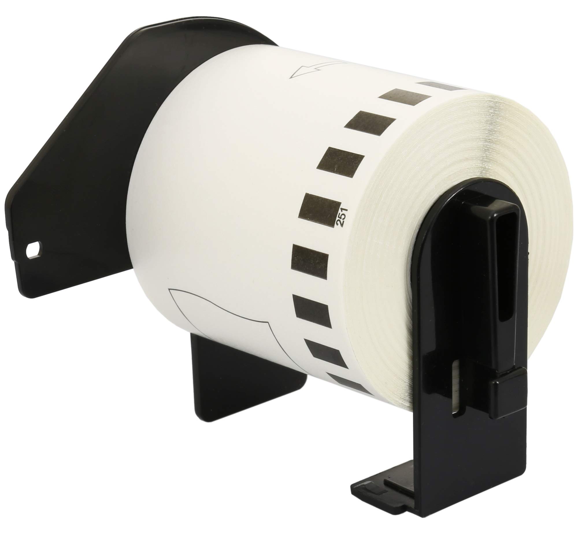 Rotolo DK22251 DK-22251 62mm x 15,24m Etichette adesive continuo compatibili per Brother P-Touch QL-800 QL-810W QL-820NWB, Nero/Rosso su Nianco