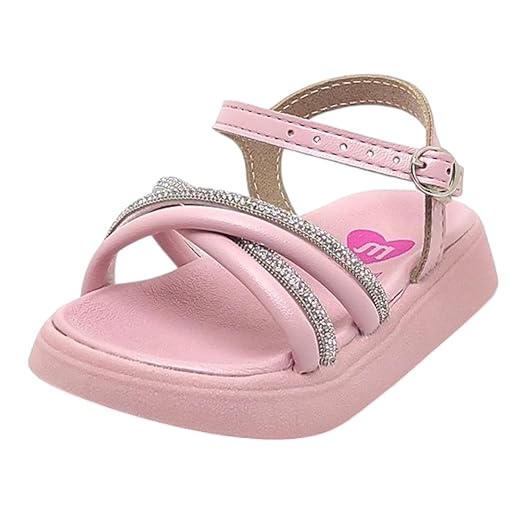Sandália Infantil Menina Molekinha Tiras Brilhantes