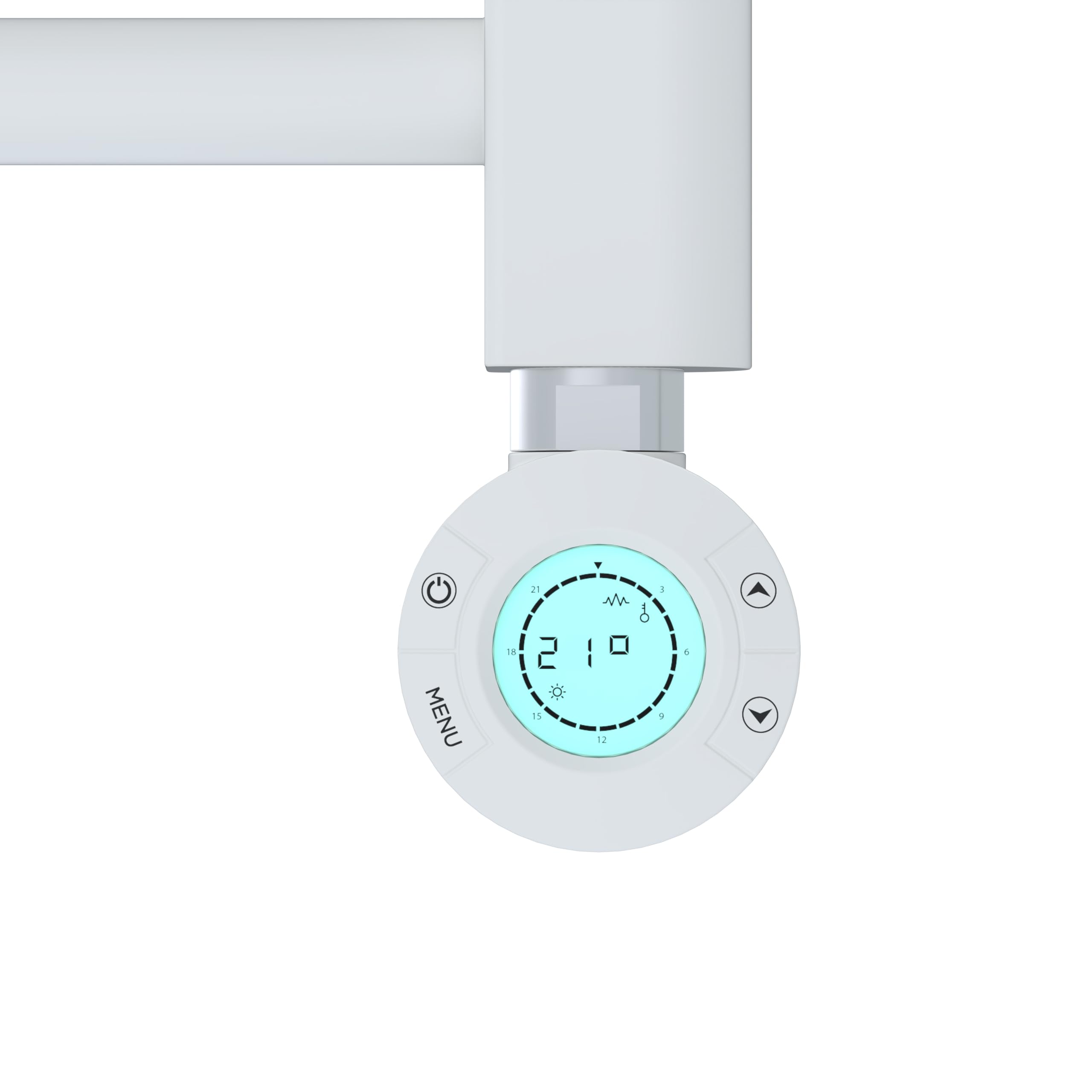 facula - Radiador Toallero Eléctrico Fluido WiFi Programable | Modos Confort, Noche y antihielo (Blanco, 1178x500mm)