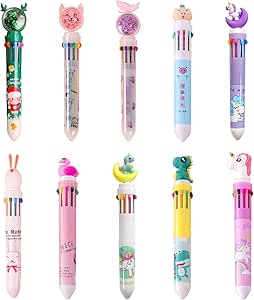 Lot De 14 Stylos 4 Couleurs Rétractables - 1,0 Mm Pour école, Bureau, Maison - Idéal Pour étudiants Et Enfants