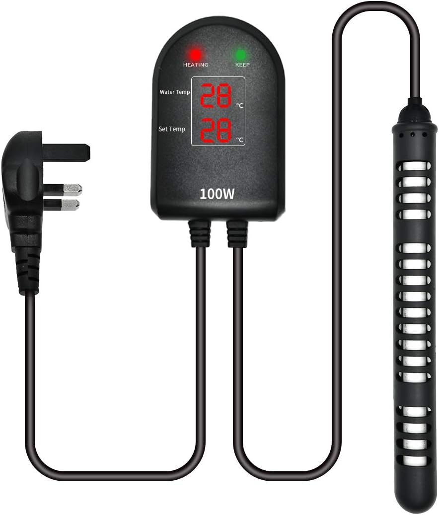 Upicks Aquarium Heater Submersible Fish Tank Heater 100W Tropical Fish