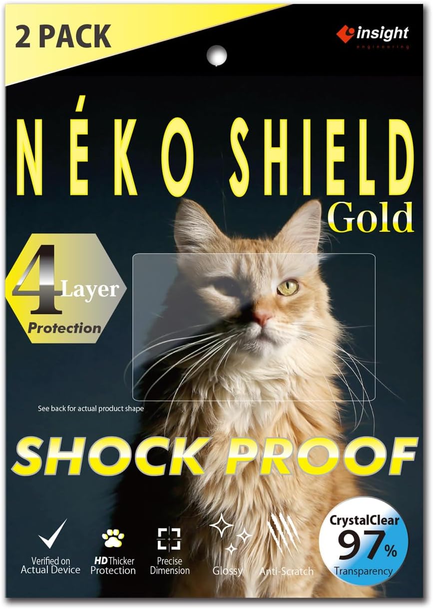 Insight Engineering Neko Shield Gold Shock-Proof Ultra-Clear Screen Protector (2 Pack) for ICOM IC-7300 / MK2 / IC-9700