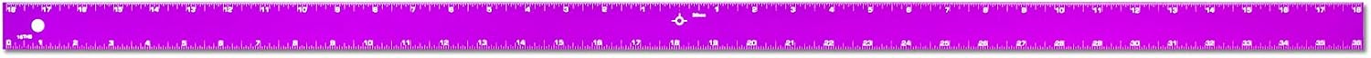 Alumicolor Aluminum Straight Edge with Center Finding Back, 36IN, Purple
