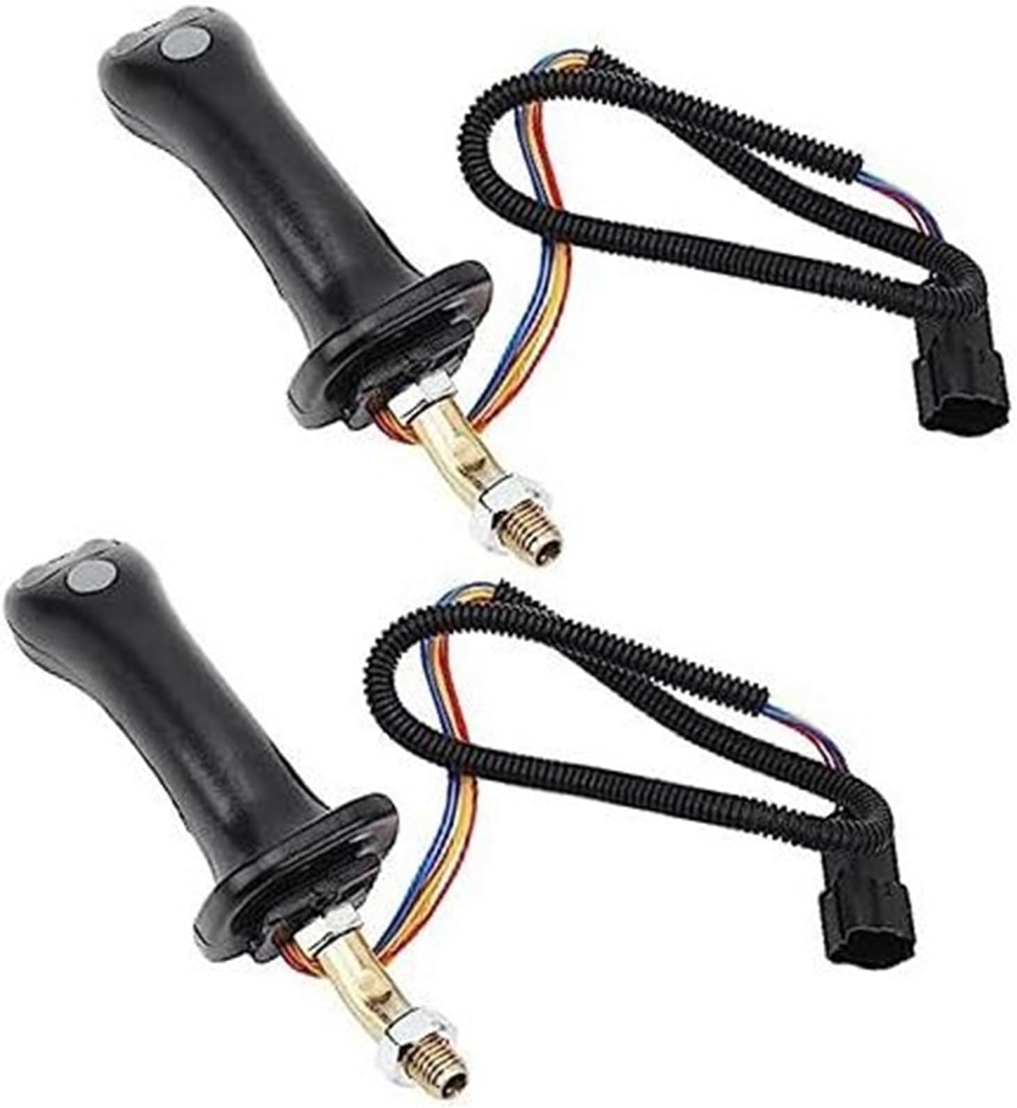 2 PCS 3-Button Excavator Joystick Handles with 6 Pins, Excavator Joystick Lever Handles, for DH DX150 215 225 300 37020119C Excavator Joystick Control