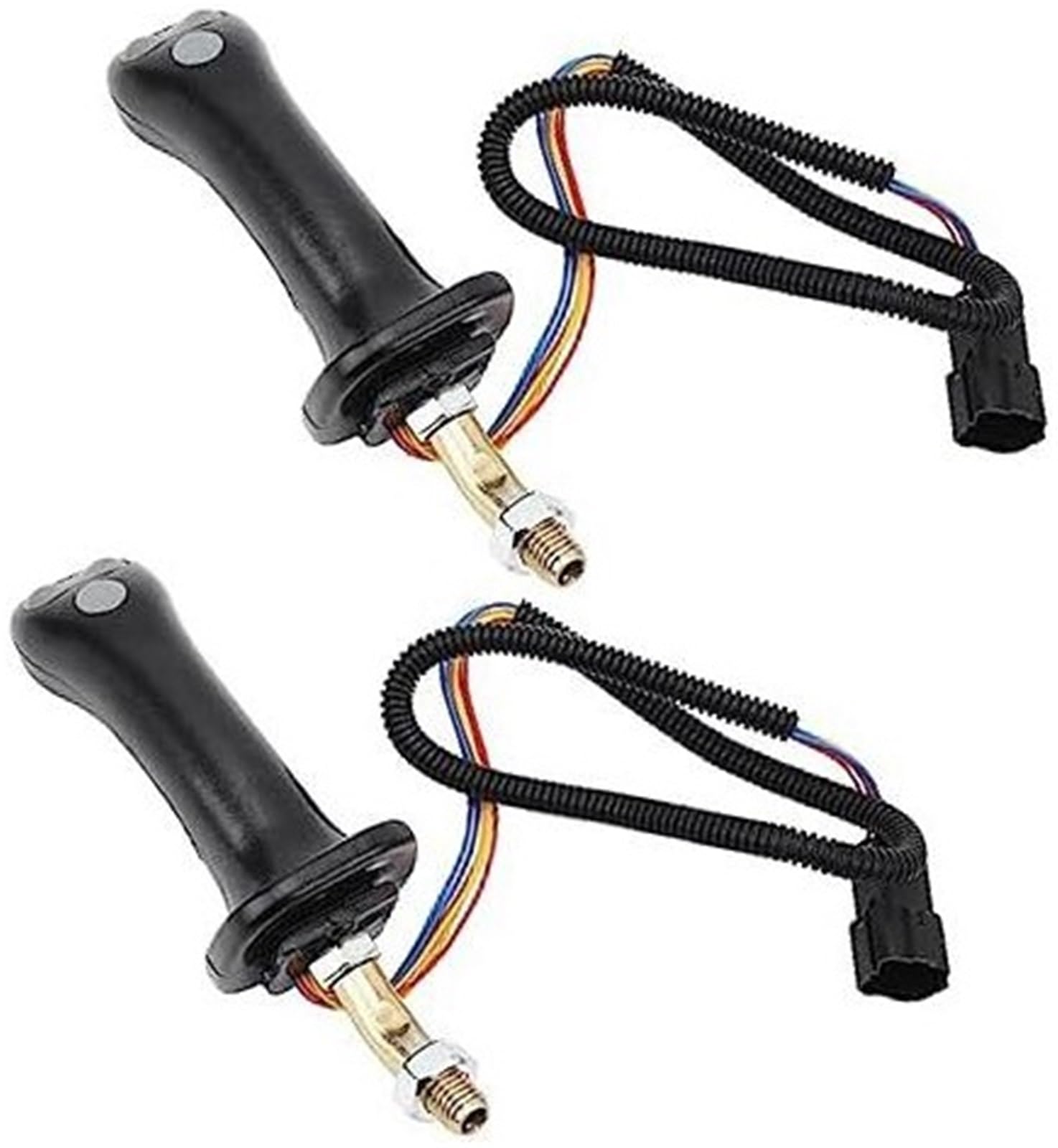 2 manijas de Palanca de Mando for Excavadora de 3 Botones con 6 Pines, manijas de Palanca de Mando for Excavadora, for DH DX150 215 225 300 37020119C Control de Joystick para Excavadora