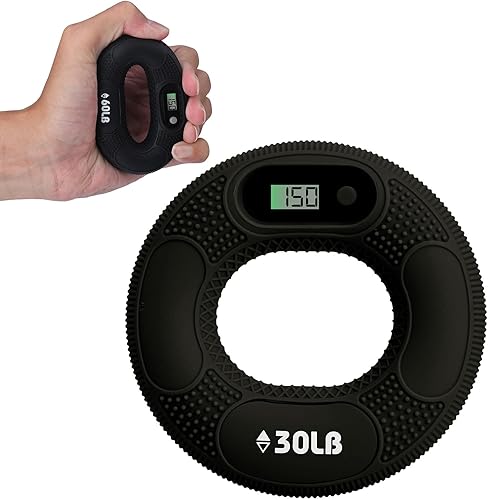 Grip Strength Trainer for Muscles Wrist Thumb Pain & Stress Relief Hand Grip Strengthener with LED Counter Display Forearm Strengthener for Rehab