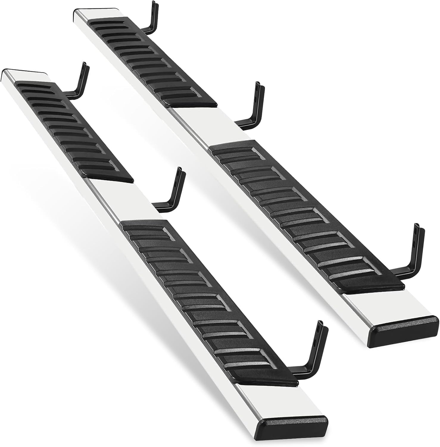 PZ 6.5" Running Boards Compatible with 2005-2025 Nissan Frontier Crew Cab (4 Full Size Doors), Mirror Stainless Steel Side Step Rails Nerf Bars Recycled Claim Standard Blended