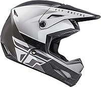Vista 4 de FLY Racing - Casco Kinetic de borde recto (negro/blanco, talla 2XL)