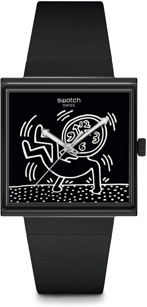 Swatch Square Bioceramic Unisex Watch Casual Bioceramic Black Quartz Waterproof Break Loose