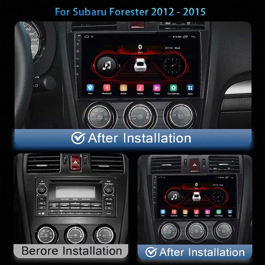 Radio coche con Bluetooth y Mirror Link de 32GB para salpicadero Subaru Forester 2