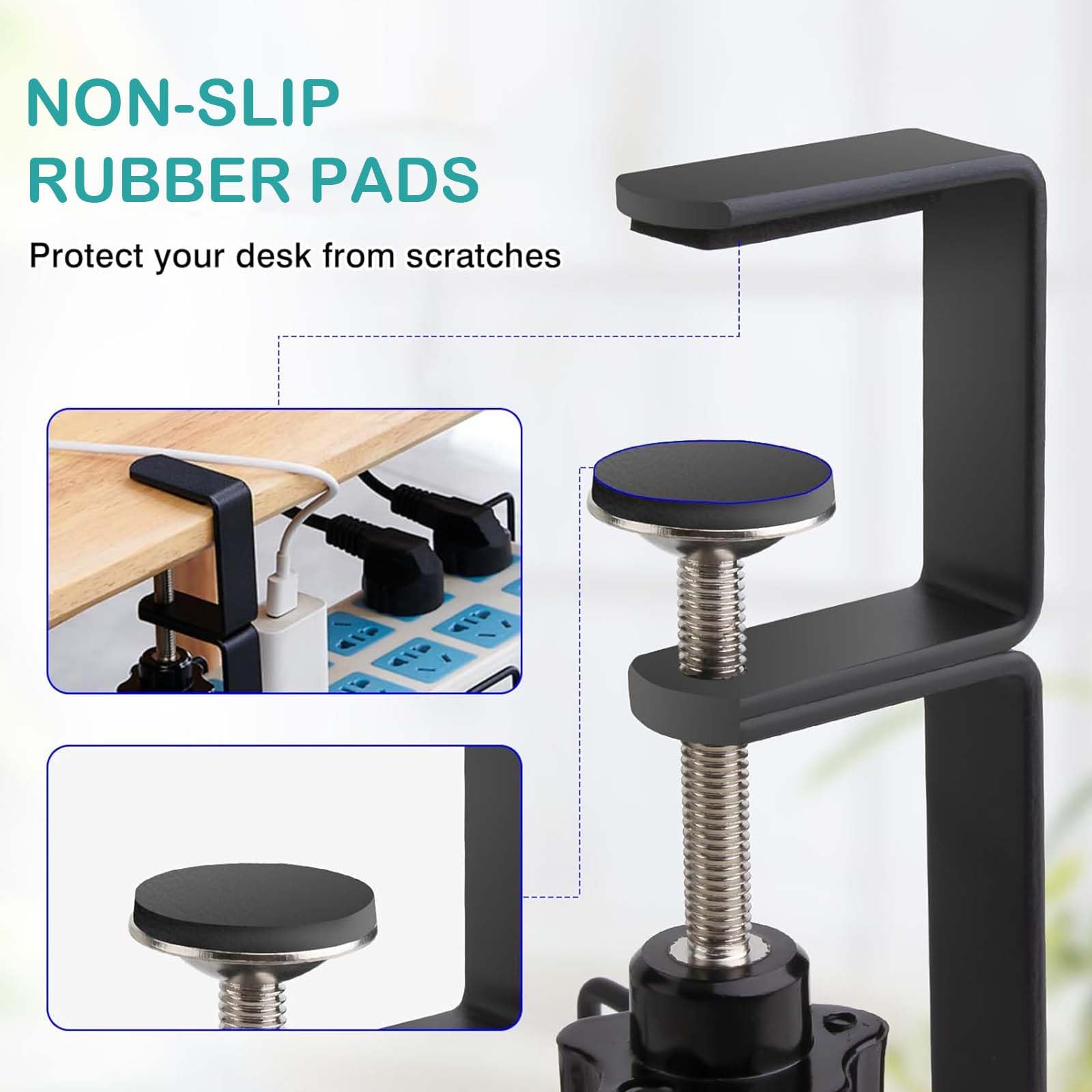 Wnqou 2 Pack Under Desk Cable Management Tray - Image 4