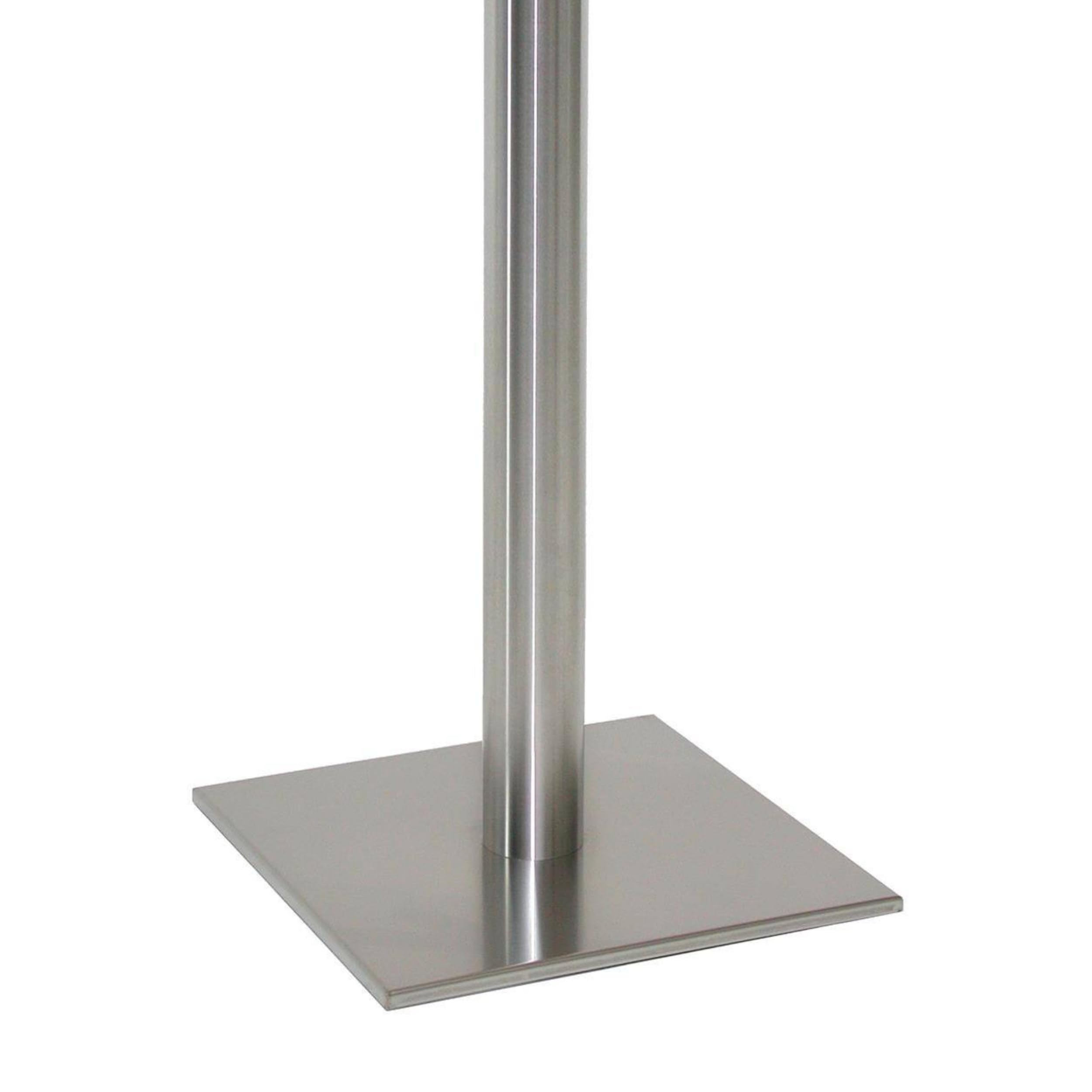 Premium Stehtischgestell Edelstahl- PD7589inox/110 | matt satiniert | Höhe 109 cm | Bodenplatte 45x45 cm | max. Tischplattengröße Ø90 cm | Rostfrei, ideal für Indoor & Outdoor