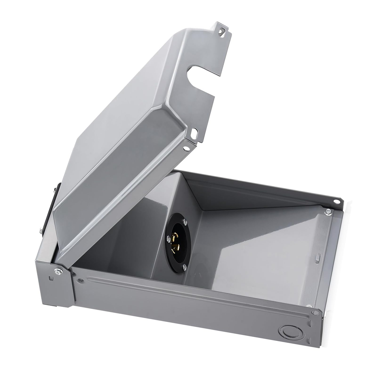 Scatola di Derivazione per Generatore Elettrico Resistente Alla Pioggia 30 Amp in Acciaio Inossidabile per Cantieri Edili Ed Eventi All'aperto