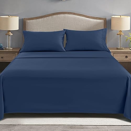 Miniatura 7 de FreshCulture Sábanas encimeras de tamaño King, paquete de 6, sábanas de microfibra suave para el hogar, salones, hoteles, sábanas planas a granel